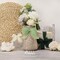 Green Ribbon 1 Inch x 3 Rolls Total 24 Yards Ivory/Sage/Forest Green Handmade Fringe Chiffon Silk Ribbon for Wrapping Wedding Invitations Bridal Bouquets DIY Crafts Home Decor